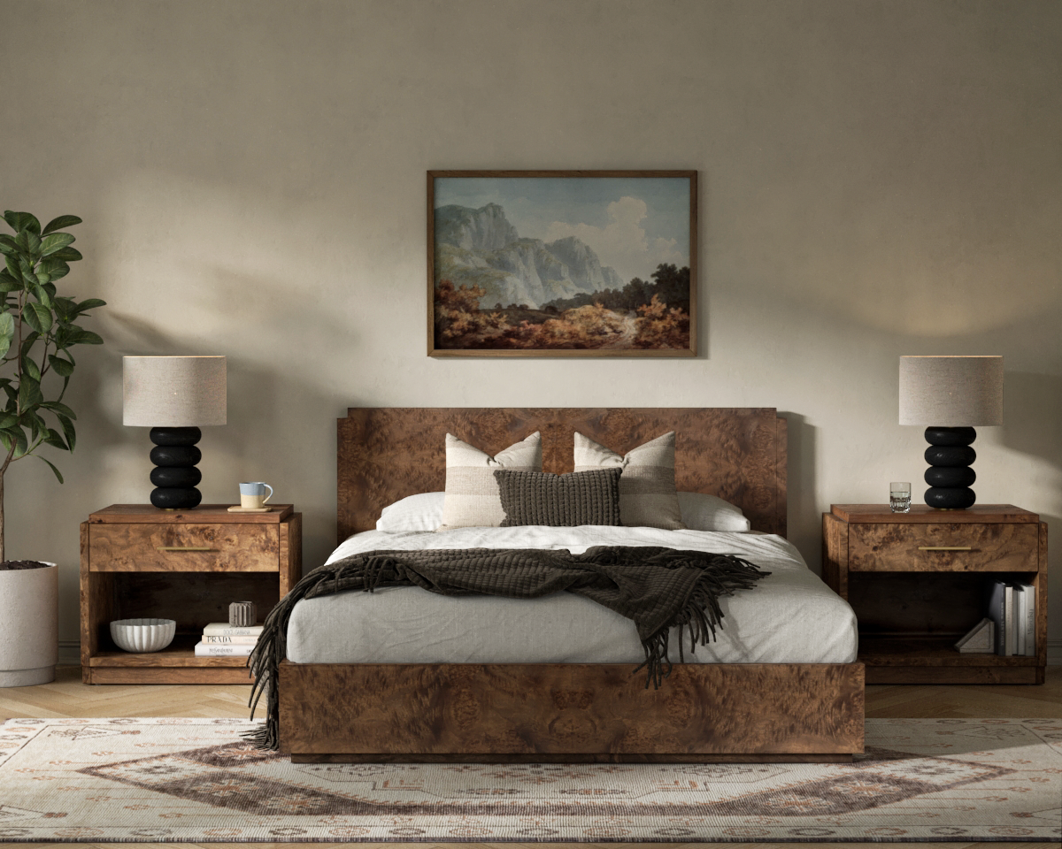 Wesley Burl Nightstand by Co.House Designs at Eve Furniture