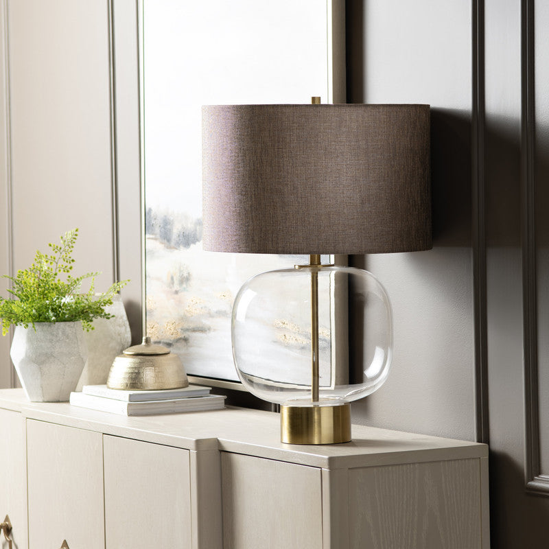 Wesley Clear/Gold Table Lamp by Crestview at Eve Furniture