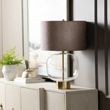 Wesley Clear/Gold Table Lamp by Crestview at Eve Furniture