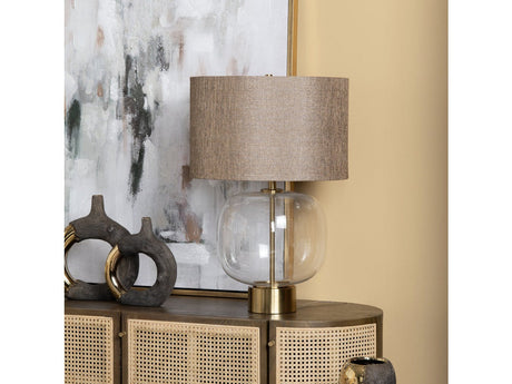 Wesley Clear/Gold Table Lamp by Crestview at Eve Furniture