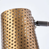 Wesley I Gold Toned Perforated Metal Cone Wall Sconce by Mercana at Eve Furniture