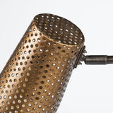 Wesley I Gold Toned Perforated Metal Cone Wall Sconce by Mercana at Eve Furniture