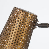 Wesley II Gold/Black Perforated Metal Shade Table Lamp by Mercana at Eve Furniture