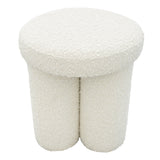 Wesley Ivory Boucle Stool by Ashcroft Furniture at Eve Furniture