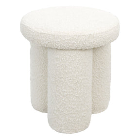 Wesley Ivory Boucle Stool by Ashcroft Furniture at Eve Furniture