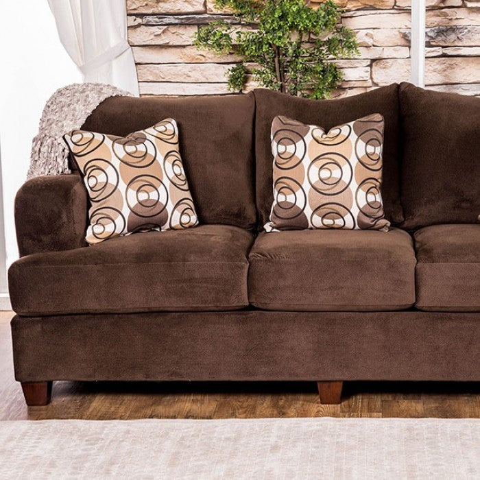 Wessington Chocolate Sofa by Furniture of America at Eve Furniture