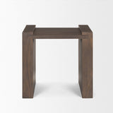 Wesson Dark Brown Wood Accent Table by Mercana at Eve Furniture