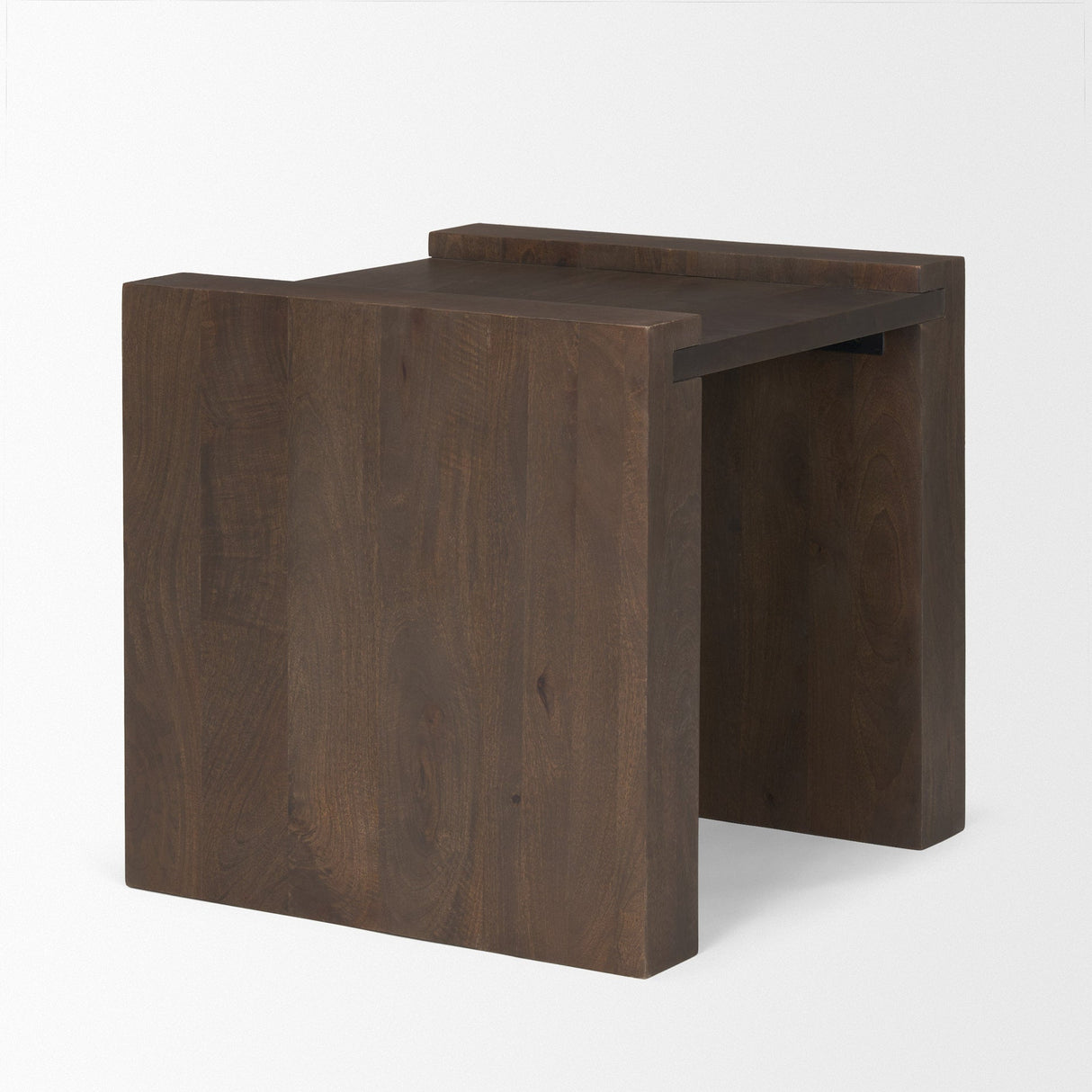Wesson Dark Brown Wood Accent Table by Mercana at Eve Furniture