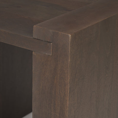 Wesson Dark Brown Wood Accent Table by Mercana at Eve Furniture