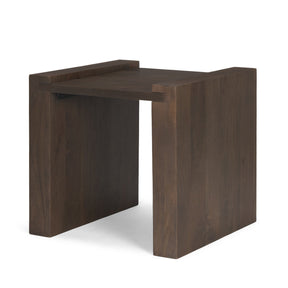 Wesson Dark Brown Wood Accent Table by Mercana at Eve Furniture
