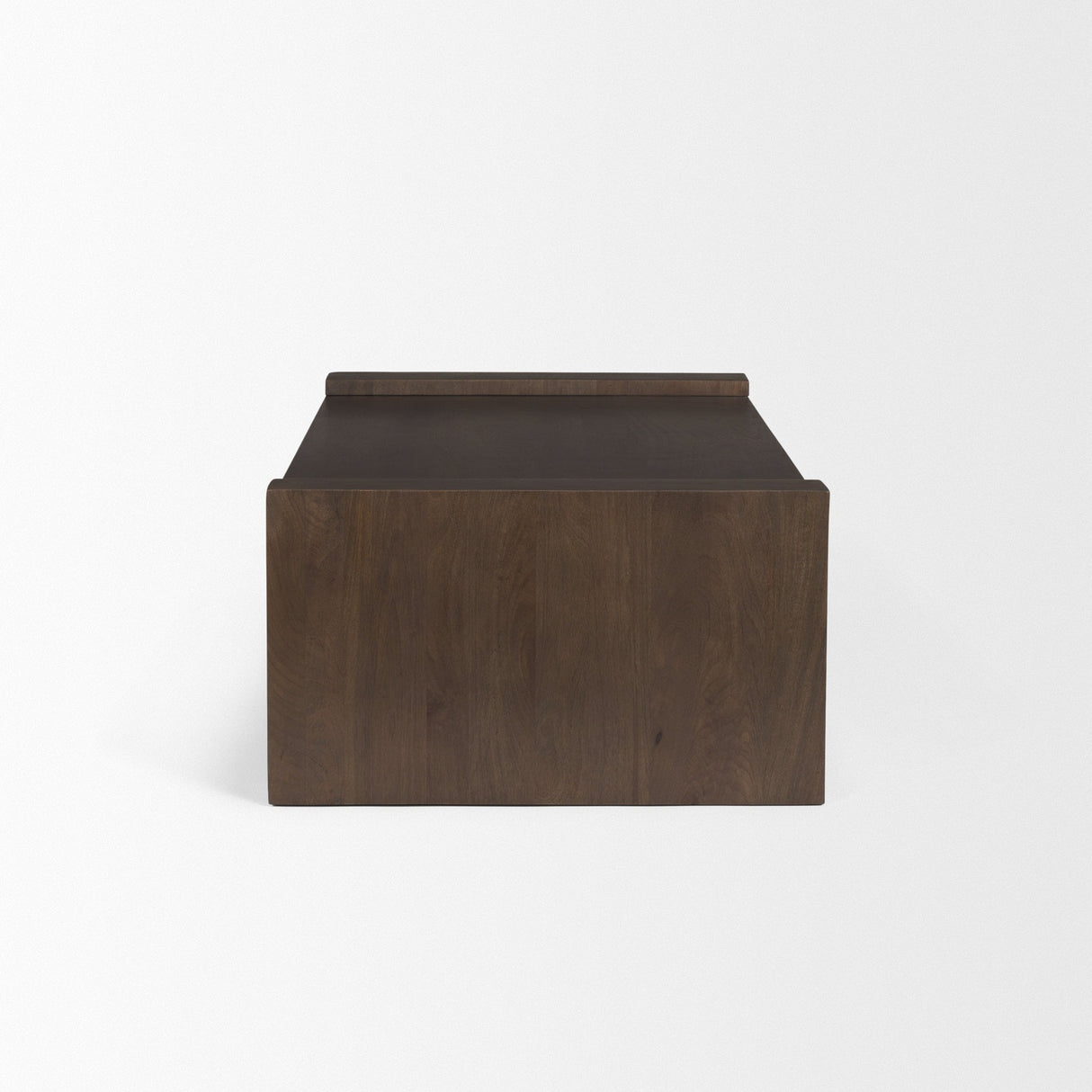 Wesson Dark Brown Wooden Rectangular Coffee Table by Mercana at Eve Furniture