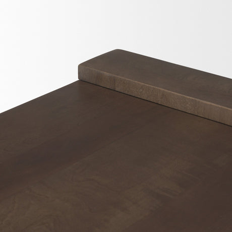 Wesson Dark Brown Wooden Rectangular Coffee Table by Mercana at Eve Furniture