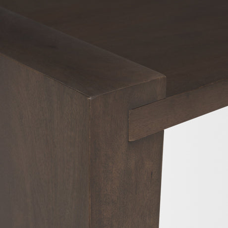 Wesson Dark Brown Wooden Rectangular Coffee Table by Mercana at Eve Furniture