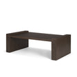 Wesson Dark Brown Wooden Rectangular Coffee Table by Mercana at Eve Furniture