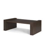 Wesson Dark Brown Wooden Rectangular Coffee Table by Mercana at Eve Furniture