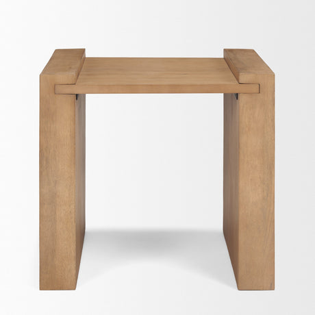 Wesson Light Brown Wood Accent Table by Mercana at Eve Furniture