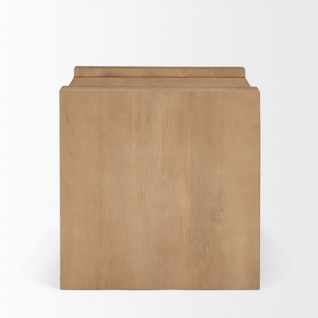 Wesson Light Brown Wood Accent Table by Mercana at Eve Furniture