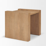 Wesson Light Brown Wood Accent Table by Mercana at Eve Furniture