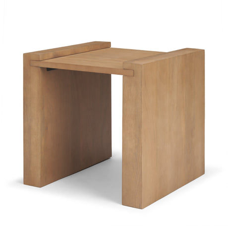 Wesson Light Brown Wood Accent Table by Mercana at Eve Furniture