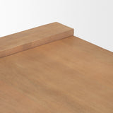 Wesson Light Brown Wood Rectangular Coffee Table by Mercana at Eve Furniture