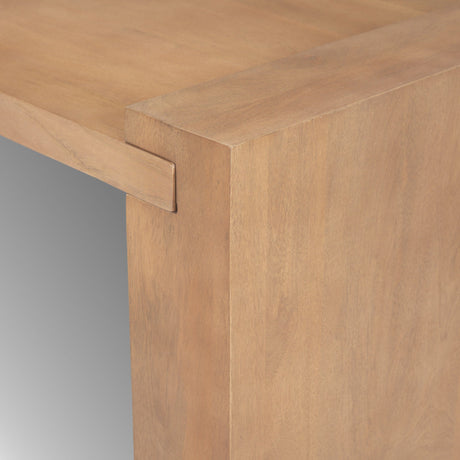 Wesson Light Brown Wood Rectangular Coffee Table by Mercana at Eve Furniture