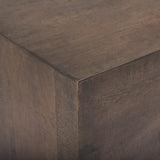 West 55L x 32W x 14H Medium Brown Wooden Angled Coffee Table by Mercana at Eve Furniture