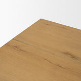 West Light Brown Oak Wood Rectangular Coffee Table by Mercana at Eve Furniture