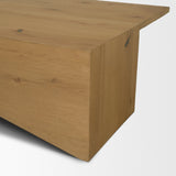 West Light Brown Oak Wood Rectangular Coffee Table by Mercana at Eve Furniture