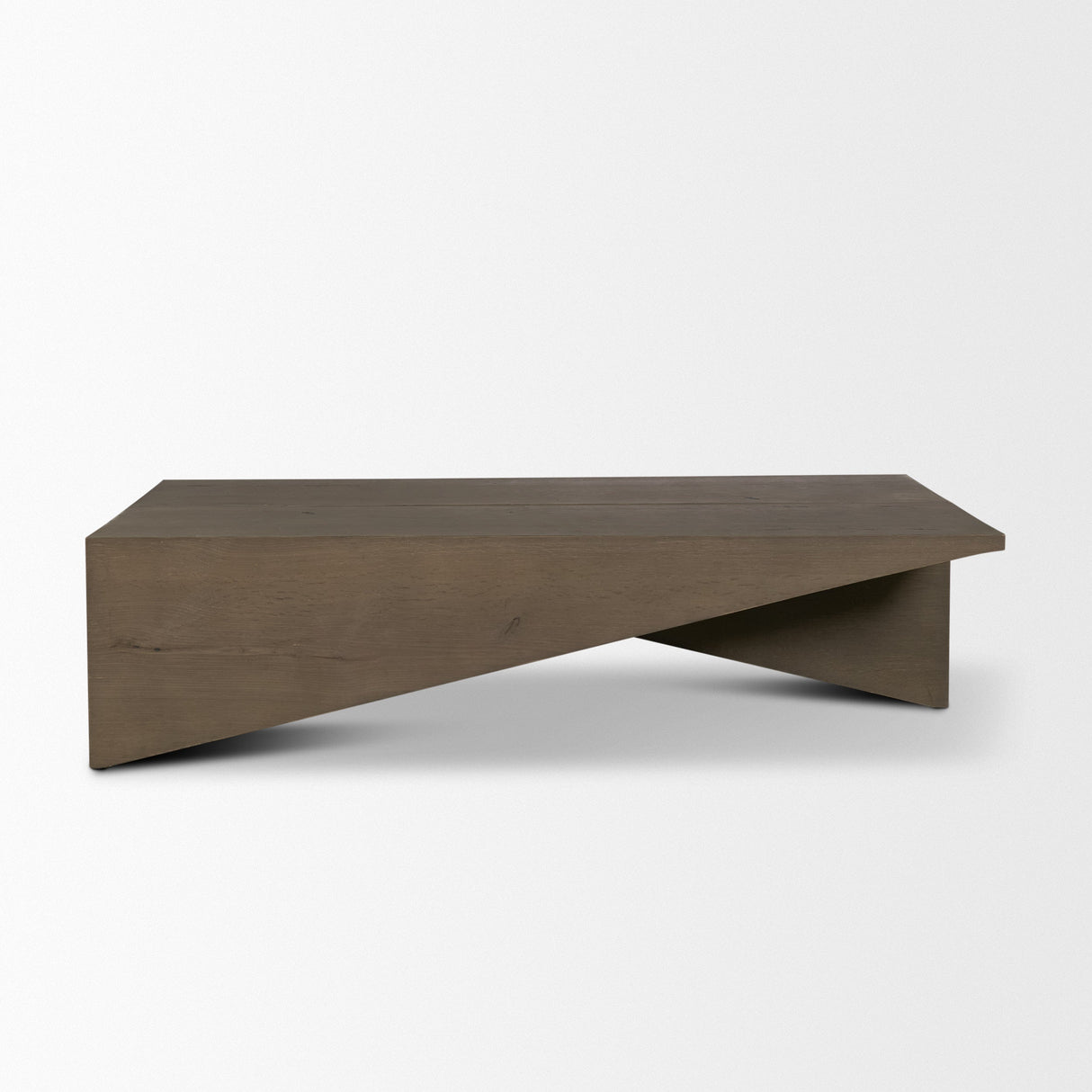 West Mid-Brown Oak Wood Rectangular Coffee Table by Mercana at Eve Furniture