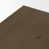 West Mid-Brown Oak Wood Rectangular Coffee Table by Mercana at Eve Furniture