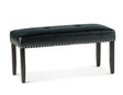 Westby Black PU Dining Bench w/Nailhead by Steve Silver at Eve Furniture