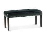 Westby Black PU Dining Bench w/Nailhead by Steve Silver at Eve Furniture