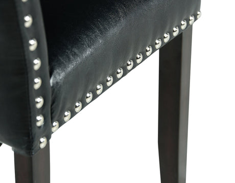 Westby Ebony Marble Top Dining Room Set by Steve Silver at Eve Furniture