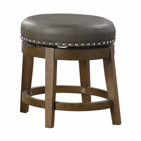 Westby Gray/Brown Round Swivel Stool, Gray, Set of 2 by Homelegance at Eve Furniture