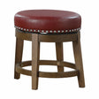 Westby Red/Brown Round Swivel Stool, Red, Set of 2 by Homelegance at Eve Furniture
