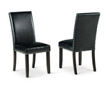 Westby Black PU Side Chair w/Nailhead, Set of 2 by Steve Silver at Eve Furniture