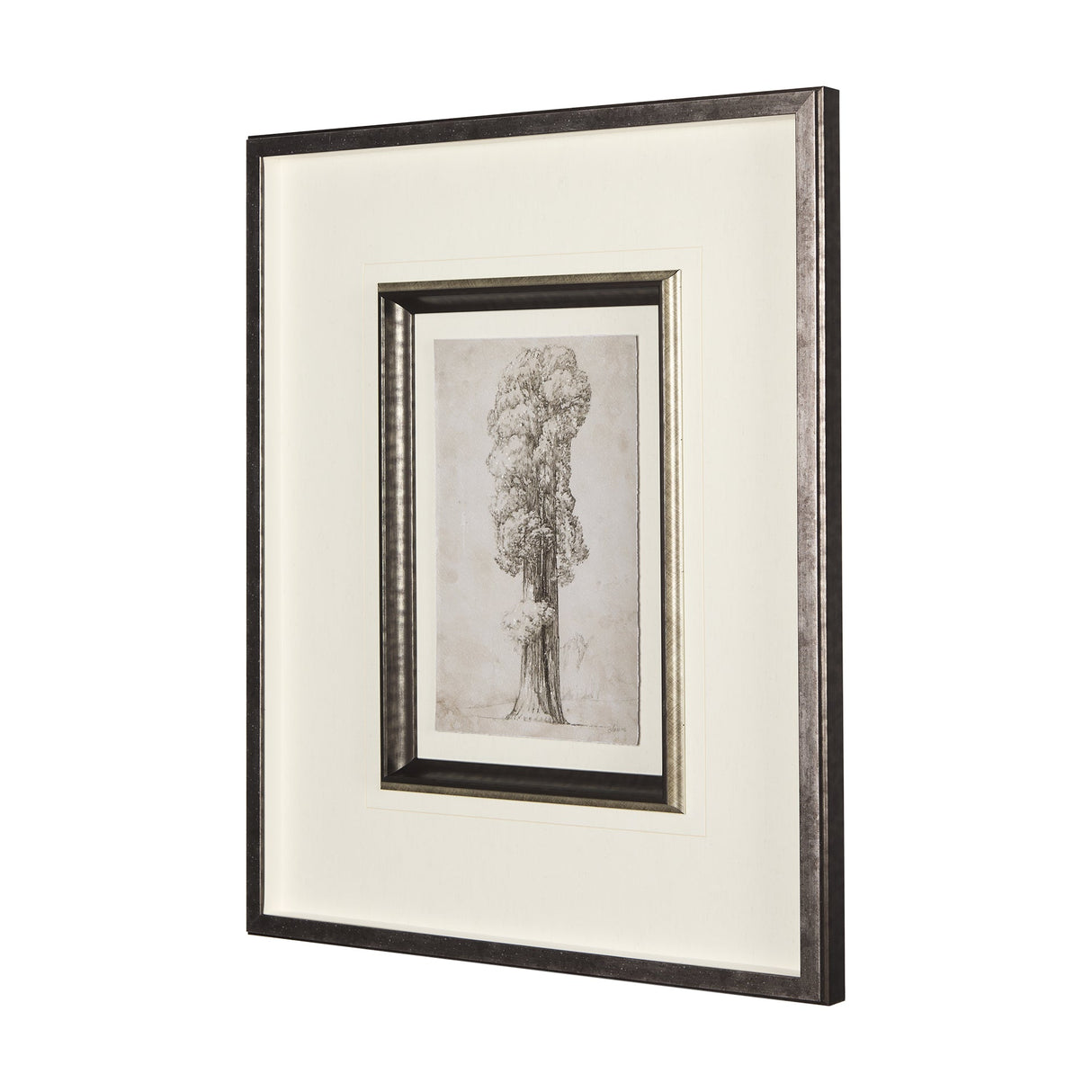 Westcoast Tree Drawing I by Mercana Studio Hand Embellished Framed Art Print Matted under Glass by Mercana at Eve Furniture