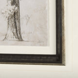 Westcoast Tree Drawing I by Mercana Studio Hand Embellished Framed Art Print Matted under Glass by Mercana at Eve Furniture