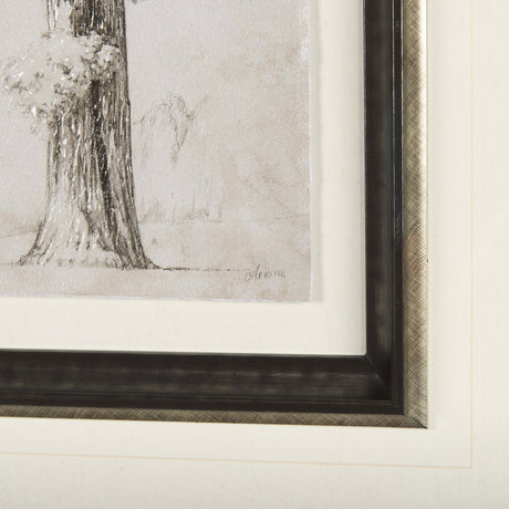 Westcoast Tree Drawing I by Mercana Studio Hand Embellished Framed Art Print Matted under Glass by Mercana at Eve Furniture