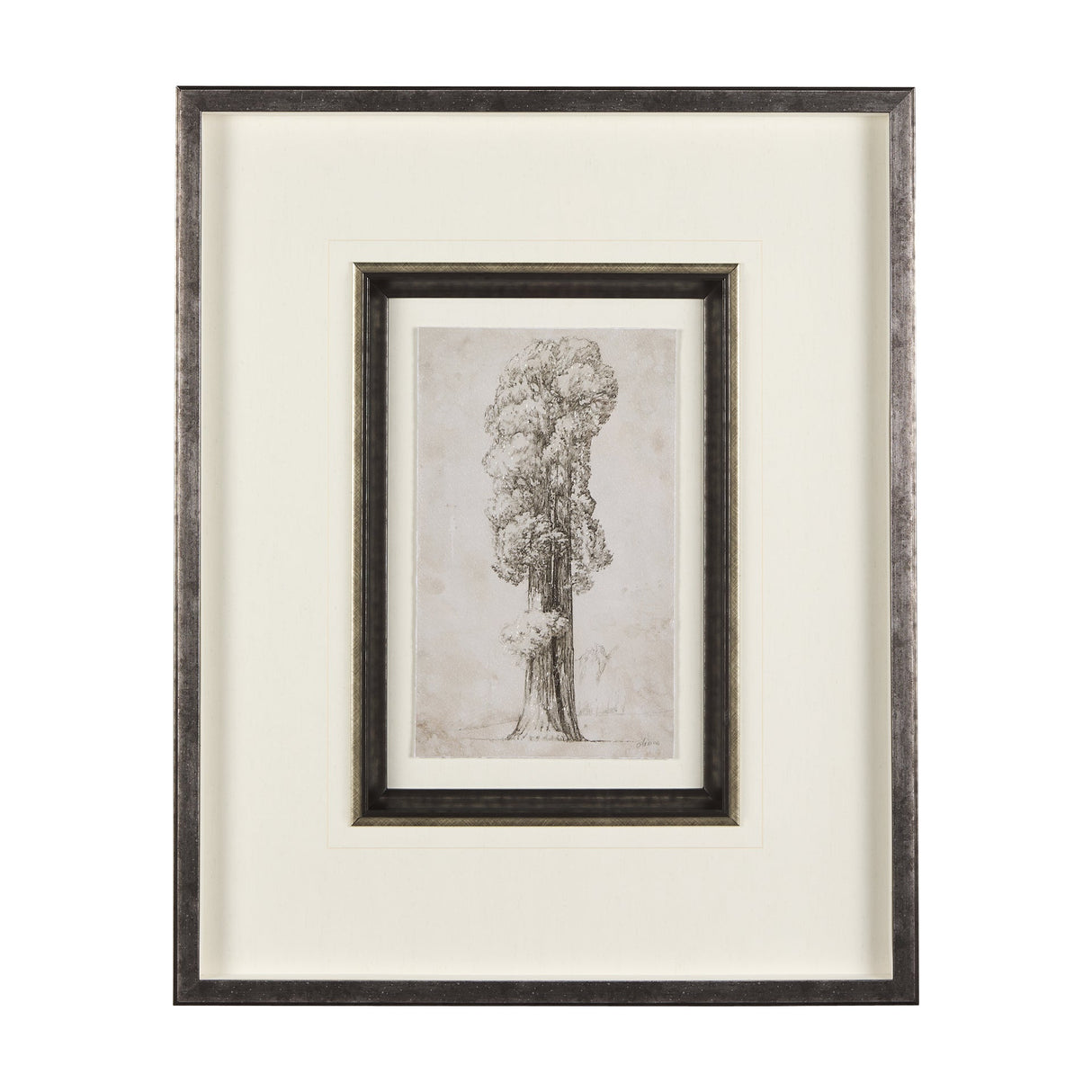 Westcoast Tree Drawing I by Mercana Studio Hand Embellished Framed Art Print Matted under Glass by Mercana at Eve Furniture