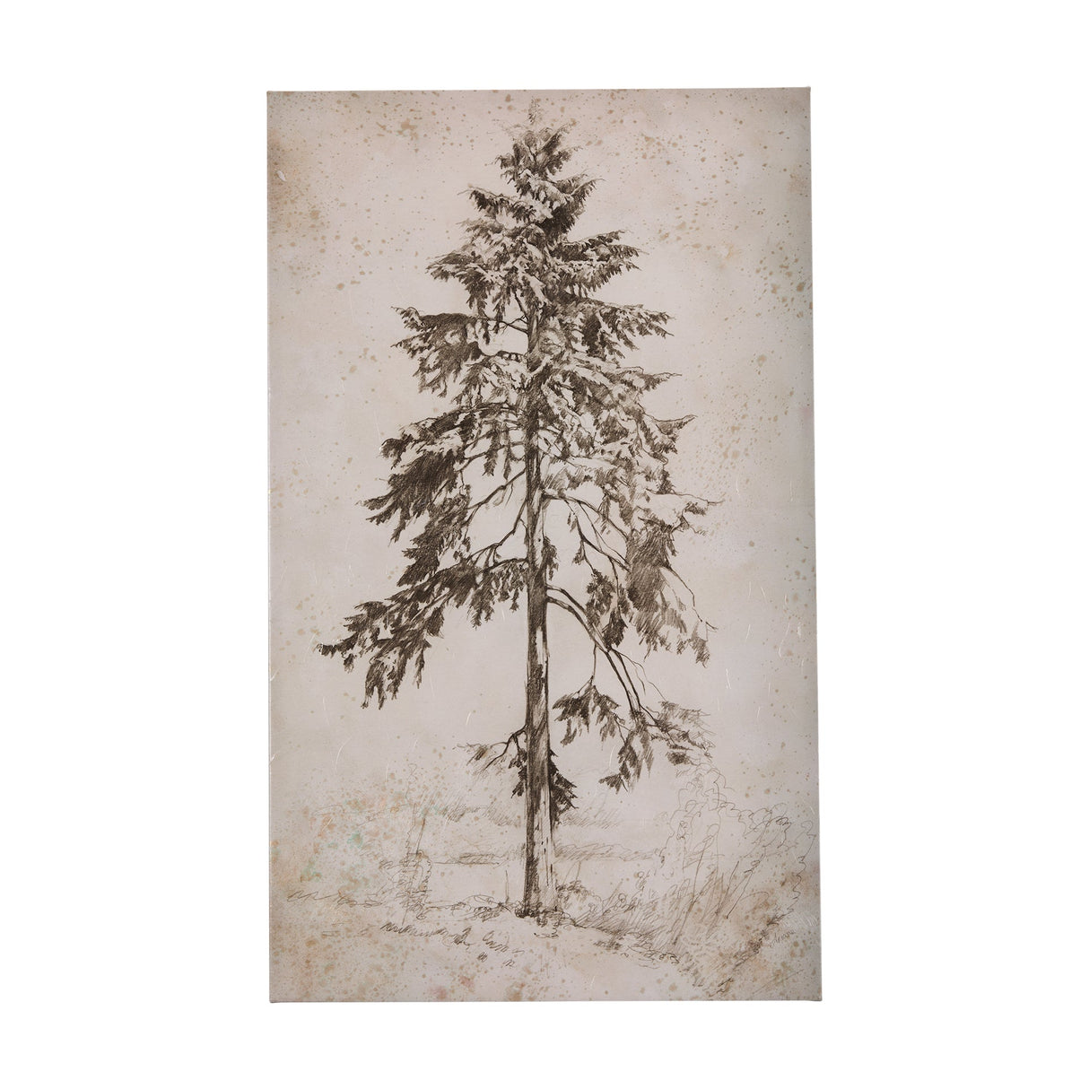 Westcoast Tree Drawing II by Mercana Studio a Hand Embellished Textured Canvas by Mercana at Eve Furniture