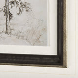 Westcoast Tree Drawing II by Mercana Studio Hand Embellished Framed Art Print Matted under Glass by Mercana at Eve Furniture