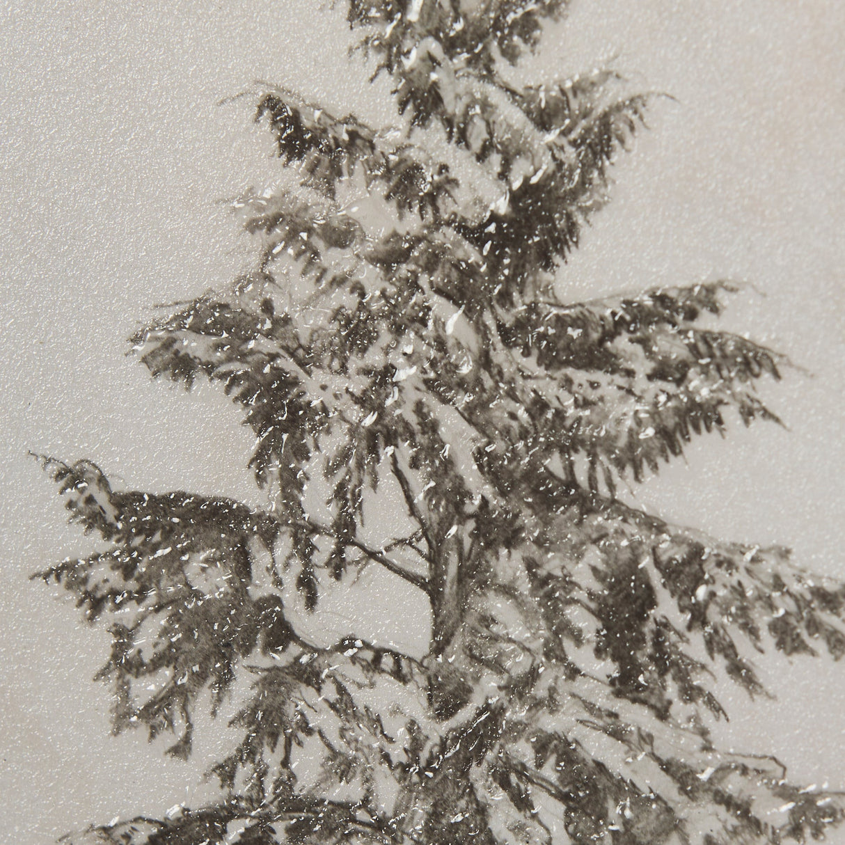 Westcoast Tree Drawing II by Mercana Studio Hand Embellished Framed Art Print Matted under Glass by Mercana at Eve Furniture