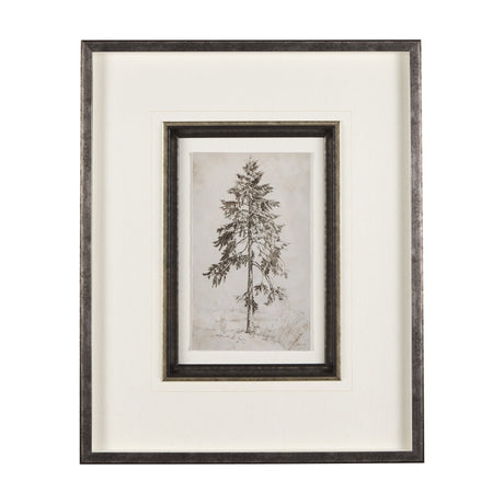 Westcoast Tree Drawing II by Mercana Studio Hand Embellished Framed Art Print Matted under Glass by Mercana at Eve Furniture