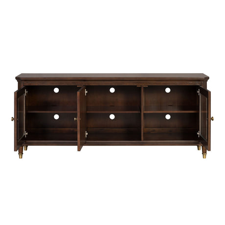 Westerham Dark Cherry 70" TV Stand by Furniture of America at Eve Furniture