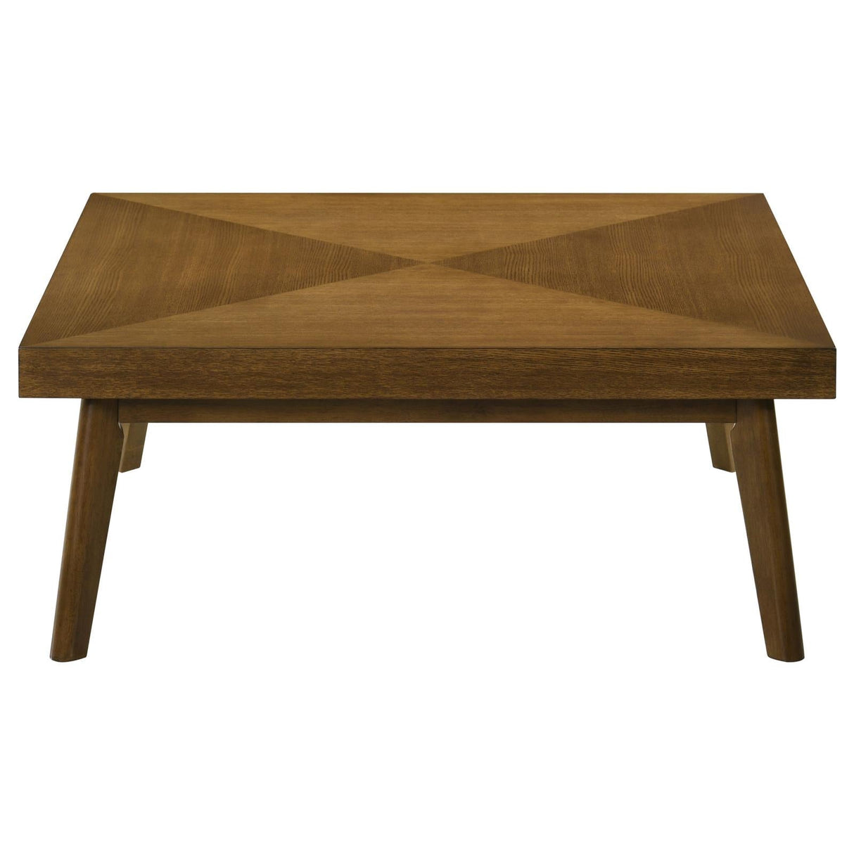 Westerly Square Wood Coffee Table with Diamond Parquet Walnut