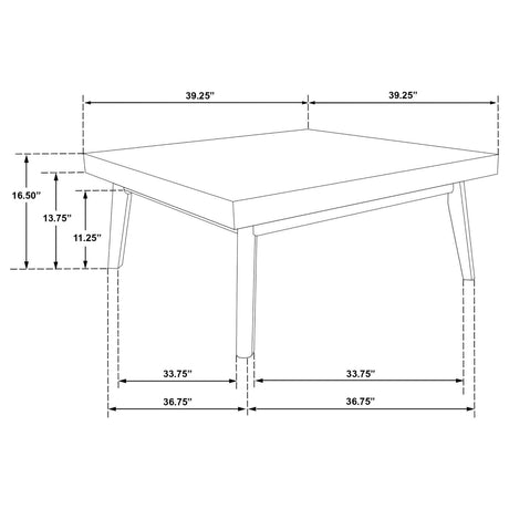 Westerly Square Wood Coffee Table with Diamond Parquet Walnut by Coaster at Eve Furniture