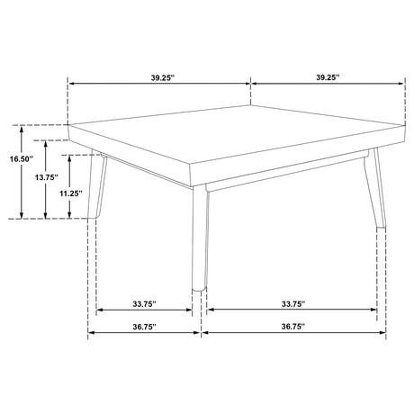 Westerly Walnut 2-Piece Square Coffee and End Table Set by Coaster at Eve Furniture