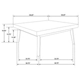 Westerly Walnut 3-Piece Square Coffee and End Table Set by Coaster at Eve Furniture