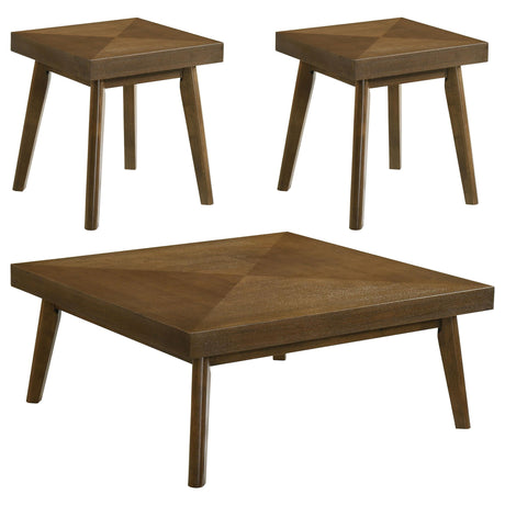 Westerly Walnut 3-Piece Square Coffee and End Table Set by Coaster at Eve Furniture